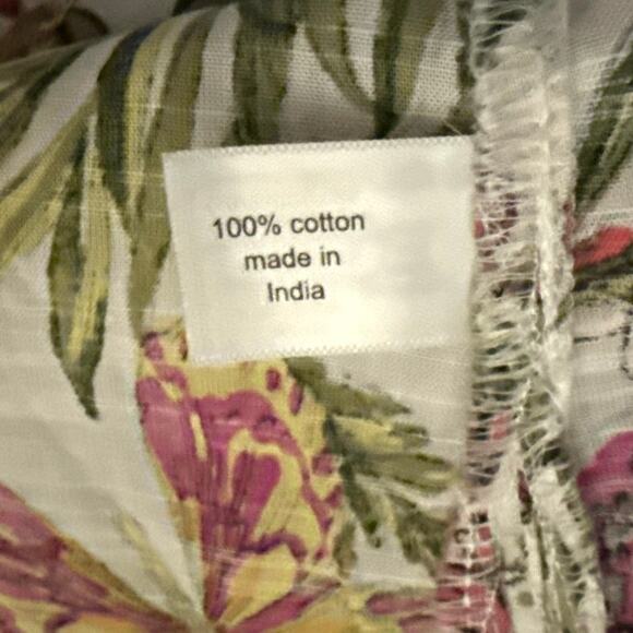 Lane Bryant Belted Button Front Butterfly Floral Tunic Top Size 28 Classic NEW - Picture 6 of 10